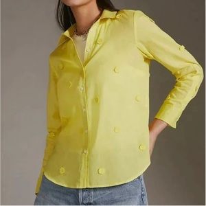 NWT Maeve (Anthropologie) Yellow Seashell shirt- 26w